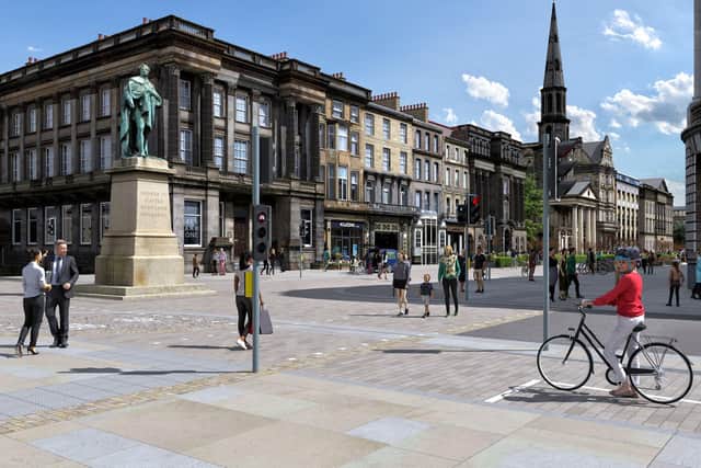 Artist's impression issued by City of Edinburgh Council of the proposed plans for Hanover Street Junction.