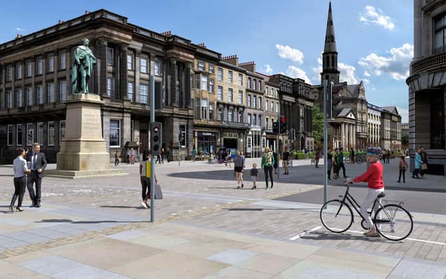 Artist's impression issued by City of Edinburgh Council of the proposed plans for Hanover Street Junction.