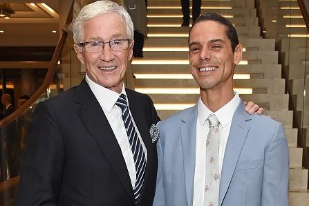 Paul O'Grady and Andre Portasio attend the re-opening of the Royal Opera House on September 20, 2018 in London, England.