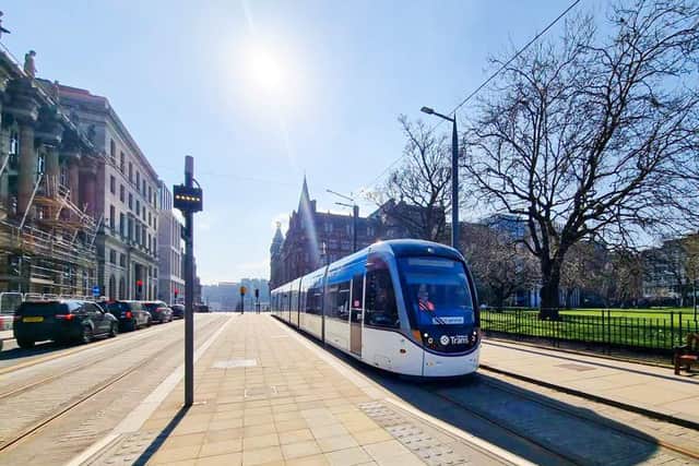 Trams will serve St Andrew Square again from Monday. Picture: Edinburgh Trams