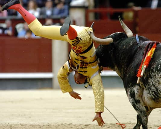 Bullfights have been called off because of the Covid-19 lockdown in Spain (Picture: AP Photo/EFE, Kote Rodrigo)