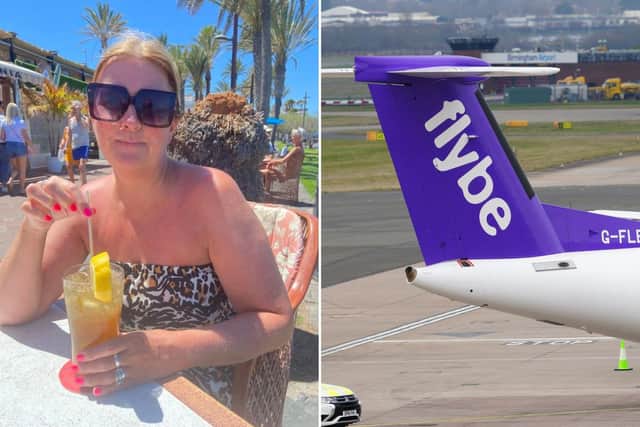 An Edinburgh mum has spoken of the "nightmare" situation after her flight was cancelled when Flybe went into administration (Nikki Calder/PA)