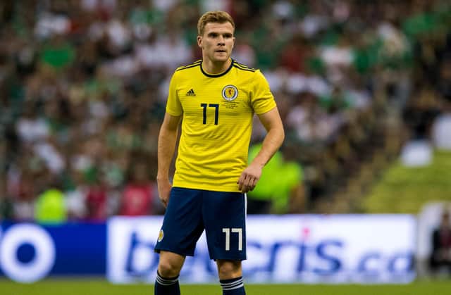 Chris Cadden in action for Scotland in 2018
