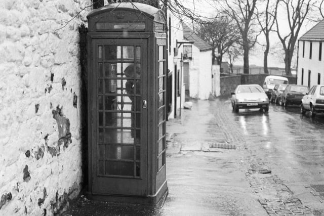 An old-style telephone box at Cramond, Edinburgh, was listed as of 'Special Historic Importance' in February 1990.