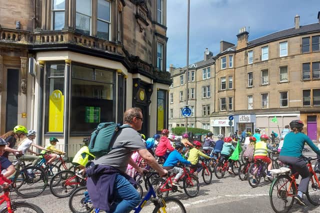 Kidical Mass took place in Edinburgh on Sunday, May 15