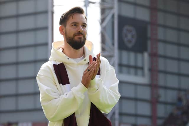 Hearts' new signing Orestis Kiomourtzoglou had to wait for a UK visa.