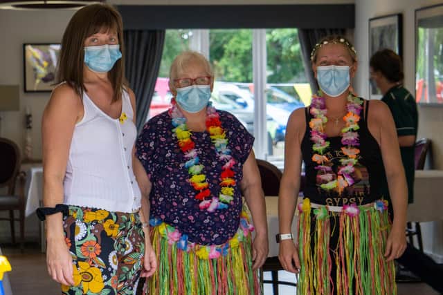 Hawaiian dress was the order of the day at the Archview Lodge summer fete.