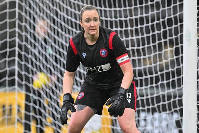 Rachael Harrison helped Spartans reached the SWPL Cup semi-finals with a memorable victory over holders Celtic. Picture: Malcolm Mackenzie