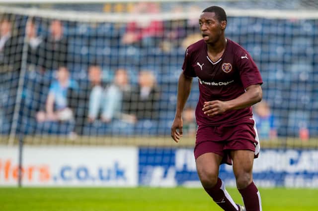 Jahmal Howlett-Mundle during his Hearts days appearing against Raith Rovers in a pre-season friendly. Picture: SNS