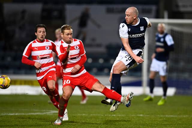 Bonnyrigg Rose's Lee Currie lined up against Dundee's Charlie Adam in the Scottish Cup last season