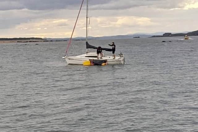 Two swimmers were seconds from drowning when the crew of a passing yacht came to their aid. Photo: North Berwick Coastguard Rescue Team