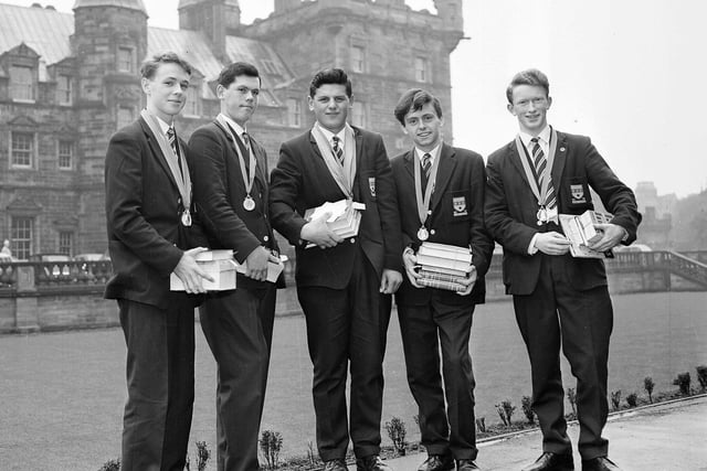 The Silver Medallists at the George Heriot's School prize giving in July 1963.