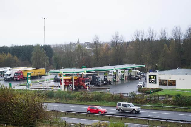 Harthill services on the M8 between Edinburgh and Glasgow. Picture: John Devlin