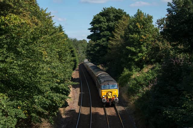 A train on the South Sub line at Morningside Picture: Andrew O'Brien