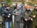 A group of the hardy anglers who celebrated the start of the season at Cramond. Picture: Nigel Duncan