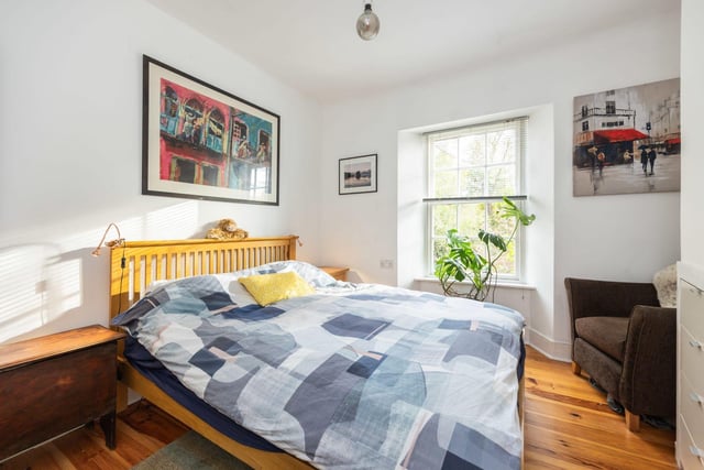 The property's light and airy second double bedroom.
