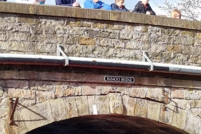 Bridge 15 on the Union Canal has now been renamed Rusack's Bridge