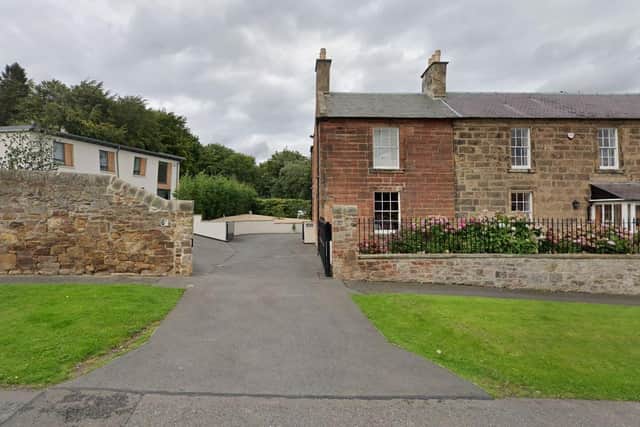 The footpath on Lugton Brae, Dalkeith.