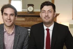 Former council leader Adam McVey (left) has now given up his office for his successor, Labour's Cammy Day.