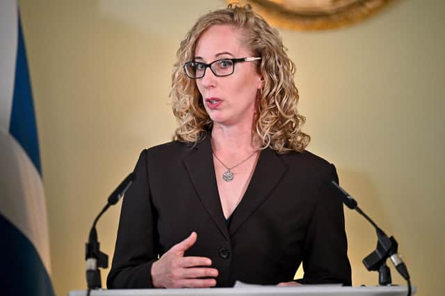 Minister for circular economy Lorna Slater has announced a further delay of a deposit-return scheme for cans and bottles (Picture: Jeff J Mitchell/pool/AFP via Getty Images)