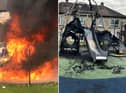 Police are investigating the blaze in Edinburgh's Restalrig Park which could be seen from miles away