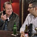 Andy Gray as Pete Galloway with AJ, played by Sanjeev Kohli, in River City