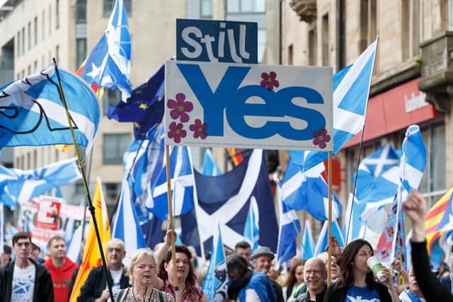 The future is always uncertain, but with independence at least it will be in our hands, writes Tommy Sheppard. Picture from March for Independence, Glasgow, 2021.