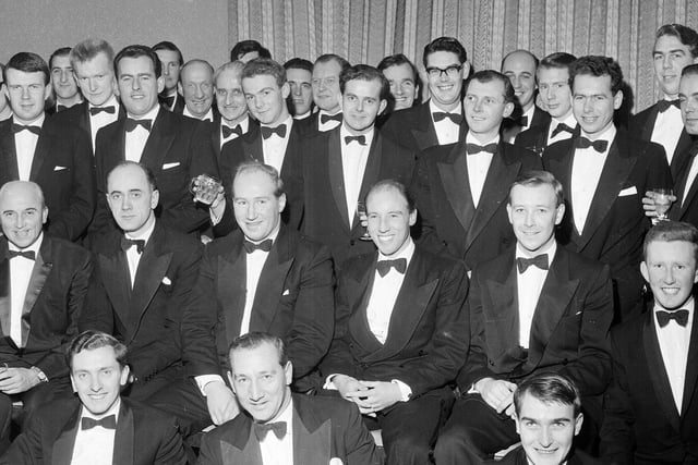 The Racketeers Lawn Tennis Club's Annual Dinner in Edinburgh's Carlton Hotel in December 1964.