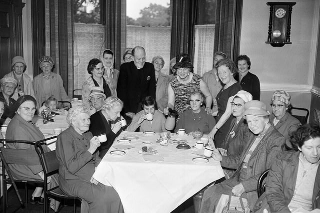 Here we see members of the Bruntsfield Townswomen's Guild enjoying a coffee morning back in 1963.