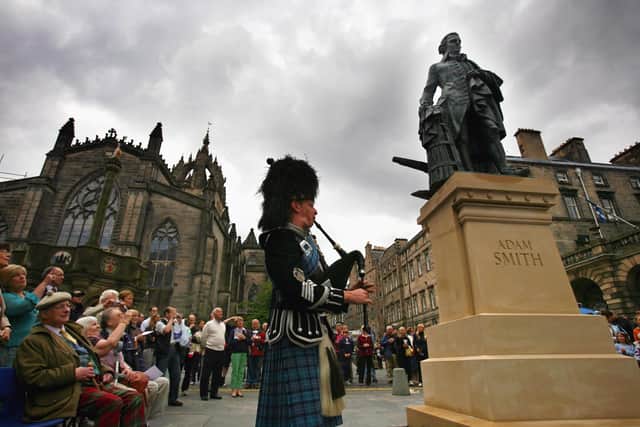 Alexander Stoddart designed the statue of conomist, philosopher and author Adam Smith, which was unveiled on the Royal Mile in 2008. Picture: Jeff J Mitchell/Getty Images