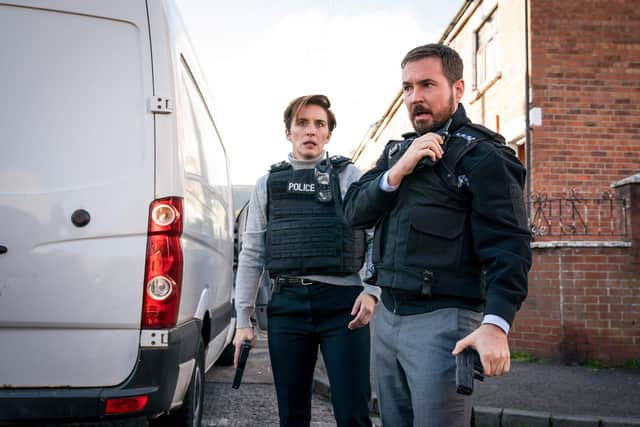Vicky McClure as DI Kate Fleming and Martn Compston as DI Steve Arnott in Line of Duty.
