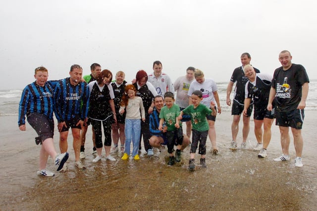 Regulars of the Nursery Inn in Hartlepool doing a New Year's Day dip for Hartlepool Hospice in 2008. Are you pictured?