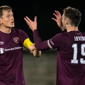 Christophe Berra makes his first league start for Hearts since December, while Andy Irving misses out. Picture: SNS
