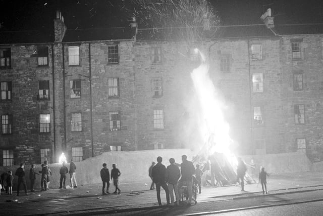 Guy Fawkes Night - A Bonfire in the Pleasance, 1950s.