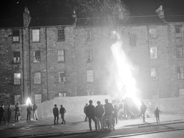 Guy Fawkes Night - A Bonfire in the Pleasance, 1950s.