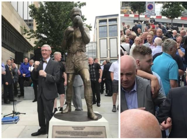 Ken Buchanan was honoured with a life size bronze statue in his home city of Edinburgh.