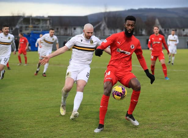 Alieu Faye made his debut for Bonnyrigg last week after his move from Civil Service Strollers. Picture: Joe Gilhooley LRPS.