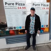 Pure Pizza owner Mark Wilkinson outside his Morningside Drive shop.