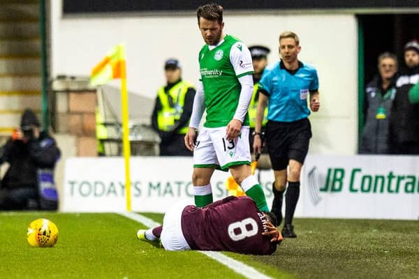 Marc McNulty faces a two-game ban after clashing with Sean Clare during the Edinburgh derby