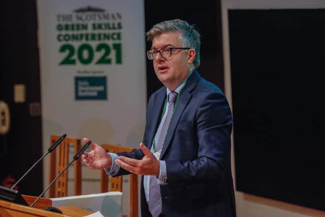 The Scotsman editor Neil McIntosh speaks at the inaugural Green Skills Conference, a hybrid event staged partly online and partly in-person at the Royal College of Physicians in Edinburgh last year. Picture: Scott Louden
