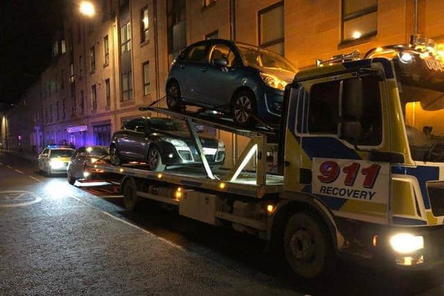 Three vehicles seized in the space of an hour by police in Edinburgh