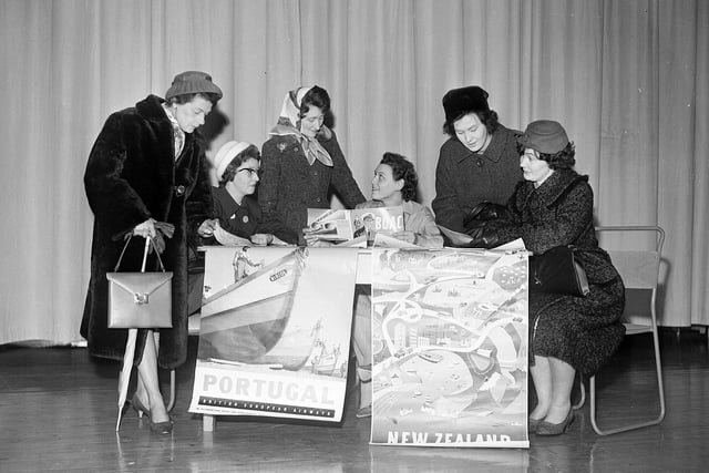 Firhill Residents Association rehearse their play about a travel agency at the festival in 1963.