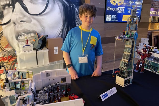 Talented 11-year-old Micah Munro put several of his creations on display at Edinbrick 2022. He said he was happy with the final products but added that he is determined to make them even better.