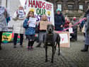 The Black Bitch protest in Linlithgow town centre on Saturday. Photo by Angus Laing.