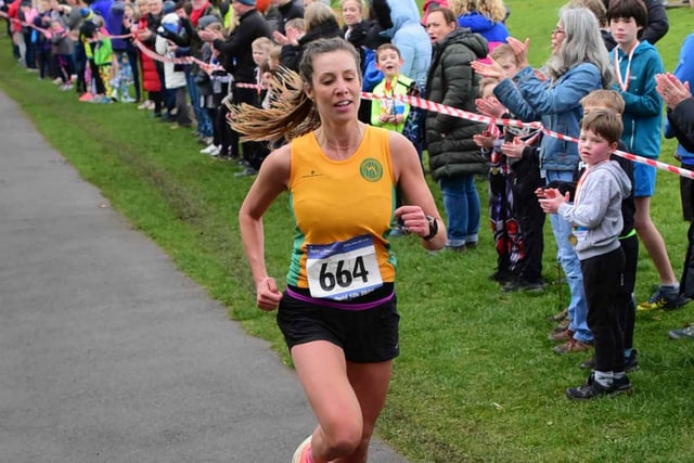 First female home, Abbie Pearse of Steel City Striders.