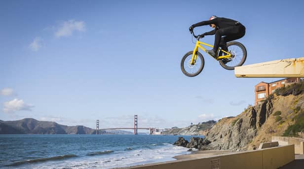 Danny MacAskill spent several weeks filming his new video, Postcard from San Francisco. Picture: Dave Mackison