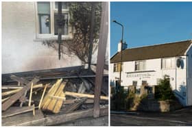 Fire crews rushed to The Riccarton Inn in Edinburgh after a blaze out in the outdoor smoking area. Photos: The Riccarton Inn