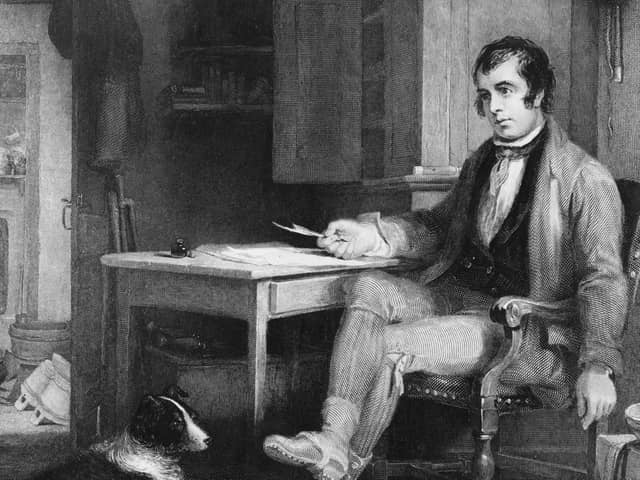 Robert Burns (1759-1796) pictured in his cottage in around 1786 (Picture: Hulton Archive/Getty Images)