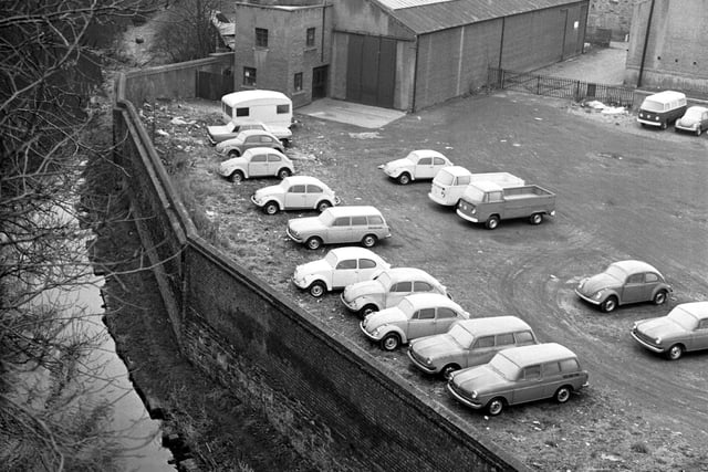 This area here was marked as a site for a new hotel at the Belford Bridge on the Water of Leith in the village. Year: 1973.