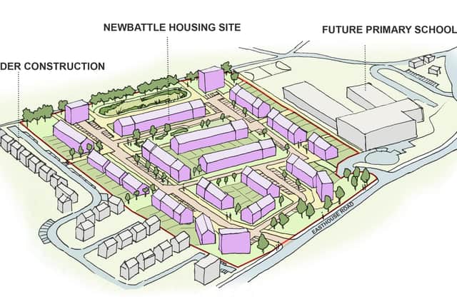 An artist's impression of the proposed plans at the former Newbattle High School site.